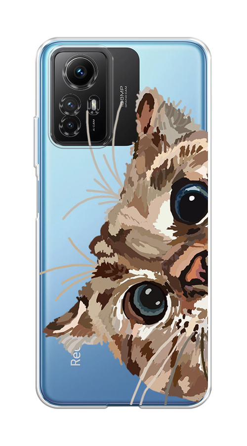 

Чехол на Xiaomi Redmi Note 12S "Любопытный кот", Коричневый;синий;черный, 318950-1
