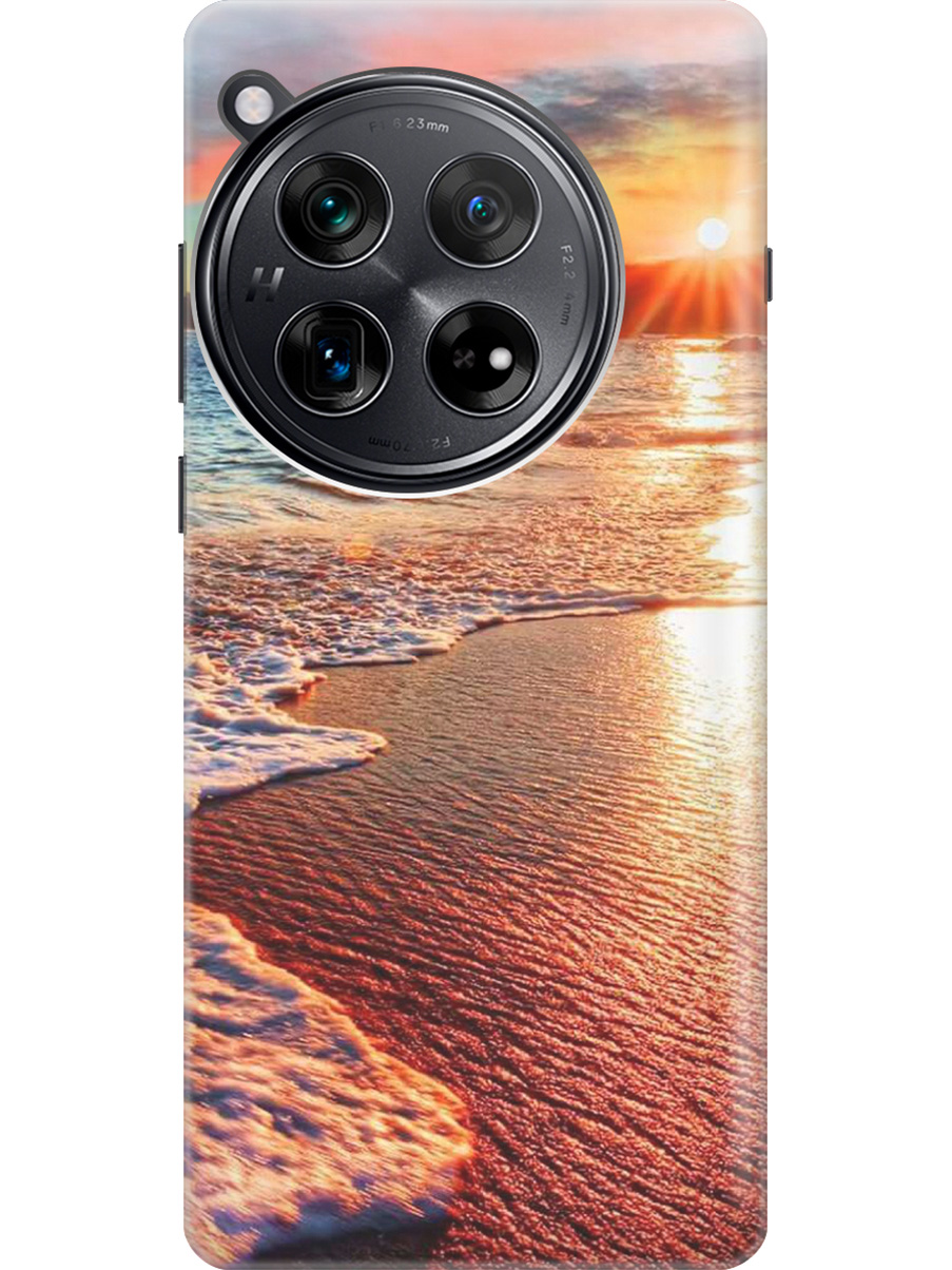 

Силиконовый чехол на OnePlus 12 с рисунком "Залитый светом пляж", Оранжевый;коричневый, 20012114