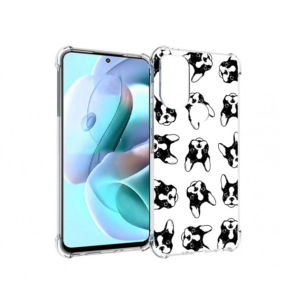 

Чехол MyPads Tocco для Motorola Moto G71 черно белые собачки (PT227080.353.683), Прозрачный, Tocco