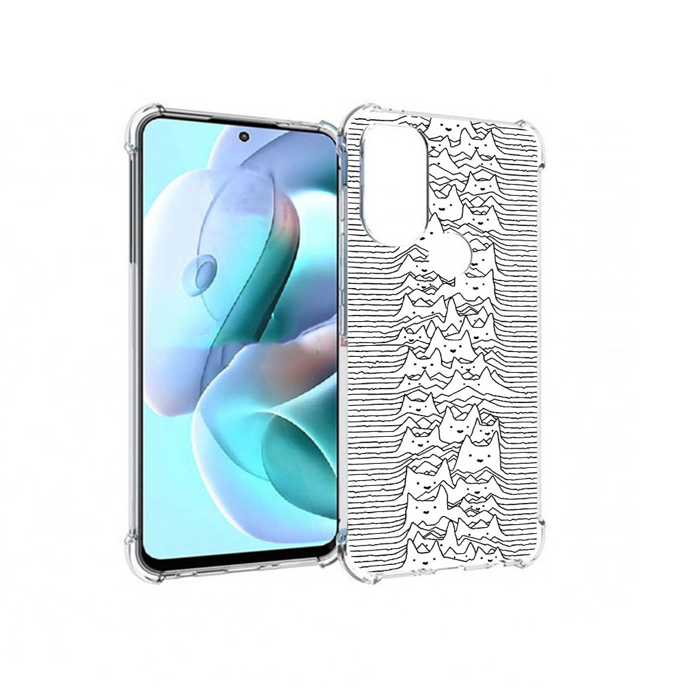 

Чехол MyPads Tocco для Motorola Moto G71 черно белые коты 3D (PT227080.353.682), Прозрачный, Tocco