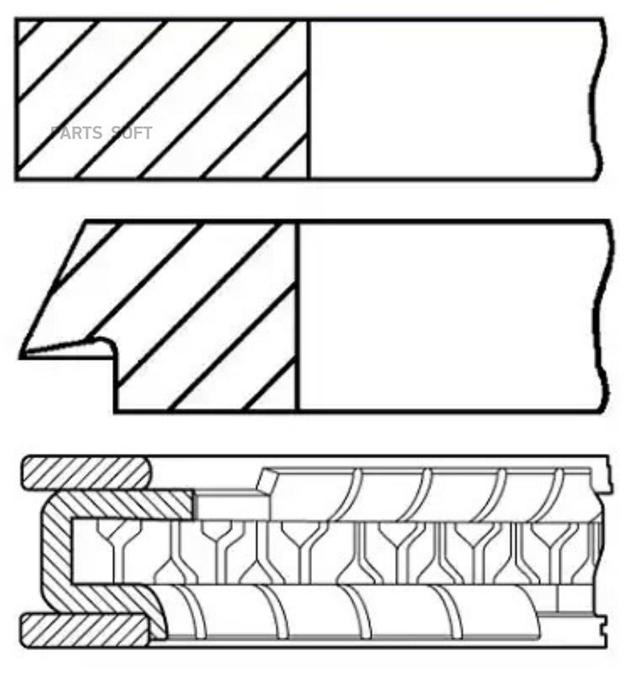 

Кольца dm.89.90 STD [1.5-1.75-3] [наборное кольцо] 1 ПОР.