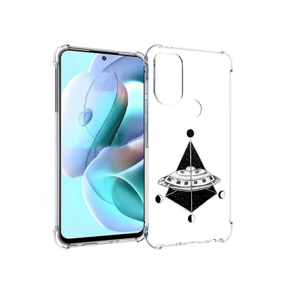 

Чехол MyPads Tocco для Motorola Moto G71 черно белая летающая тарелка (PT227080.353.679), Прозрачный, Tocco