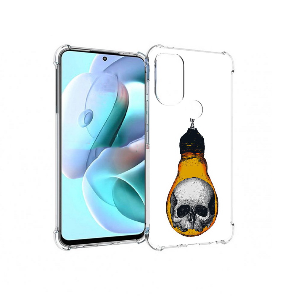 

Чехол MyPads Tocco для Motorola Moto G71 череп в лампочке (PT227080.353.676), Прозрачный, Tocco