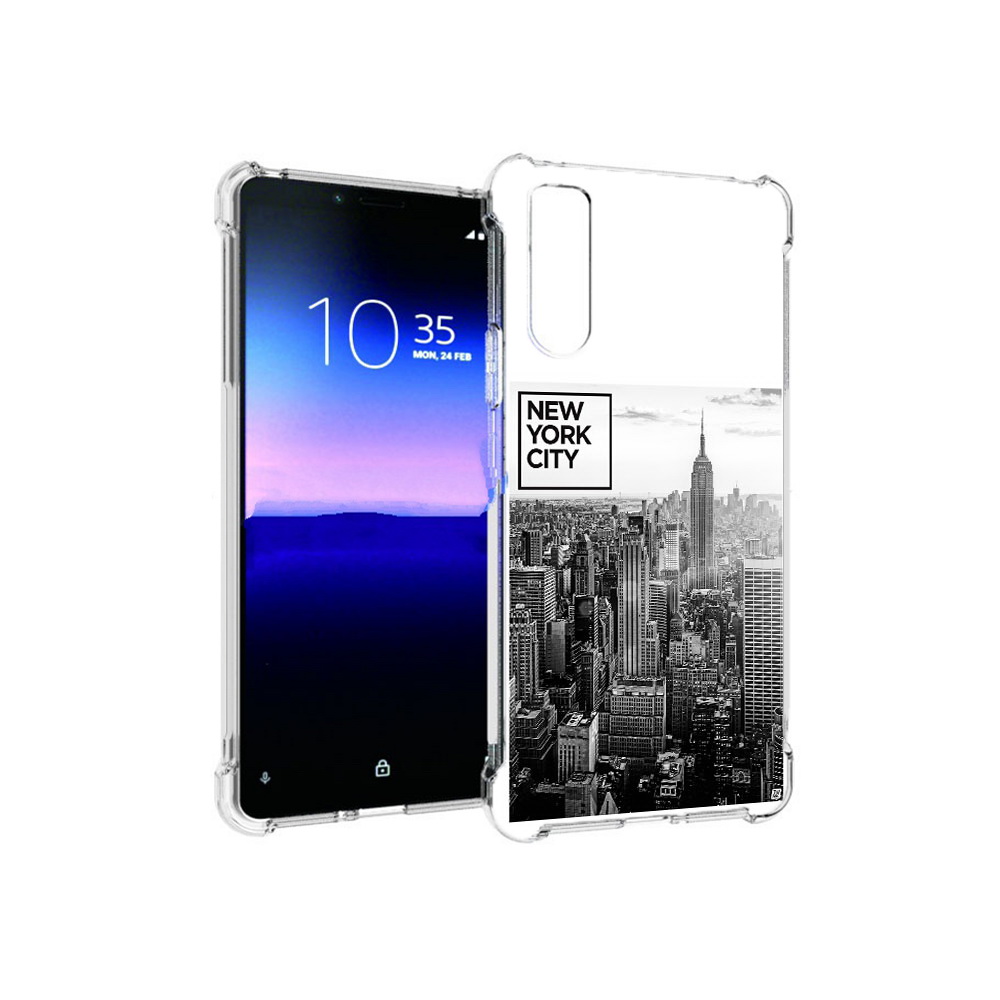 

Чехол MyPads Tocco для Sony Xperia 10 II черно белый ньюерк (PT158941.227.686), Прозрачный, Tocco