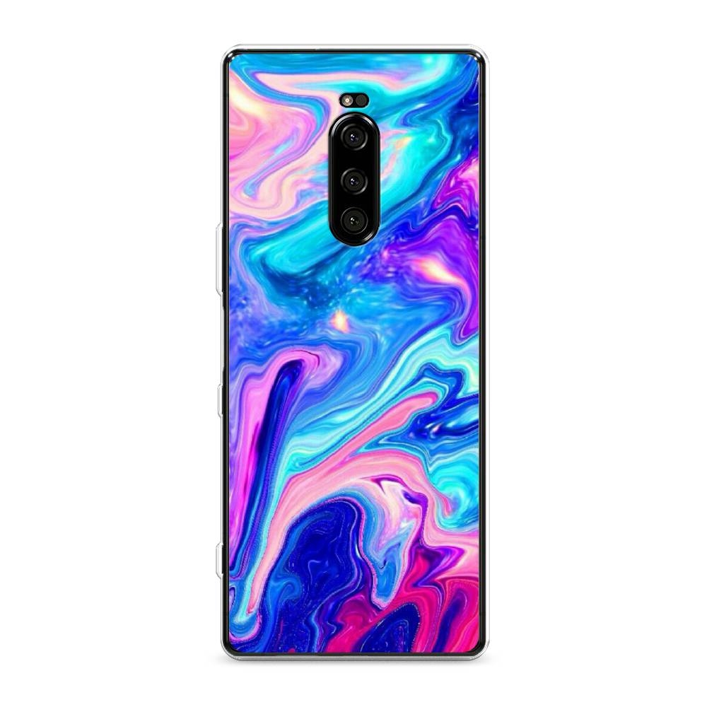 фото Силиконовый чехол "потеки краски" на sony xperia xz4 awog