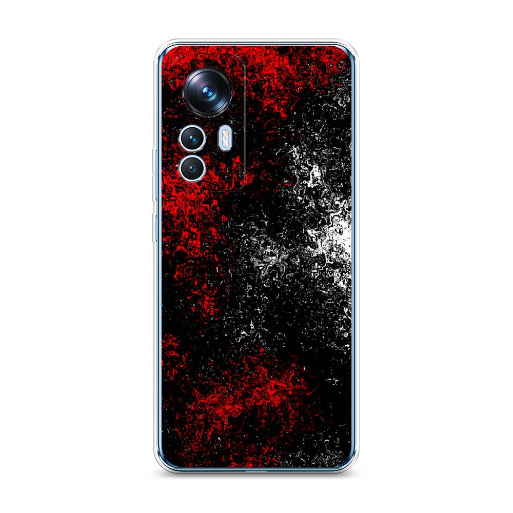 

Чехол на Xiaomi 12T "Монотипия", Красный;черный;белый, 316650-3