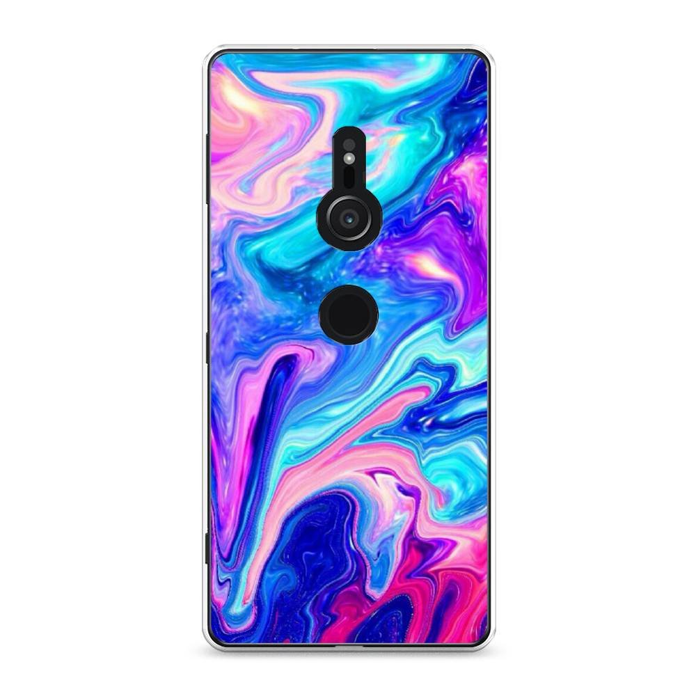 фото Силиконовый чехол "потеки краски" на sony xperia xz2 awog