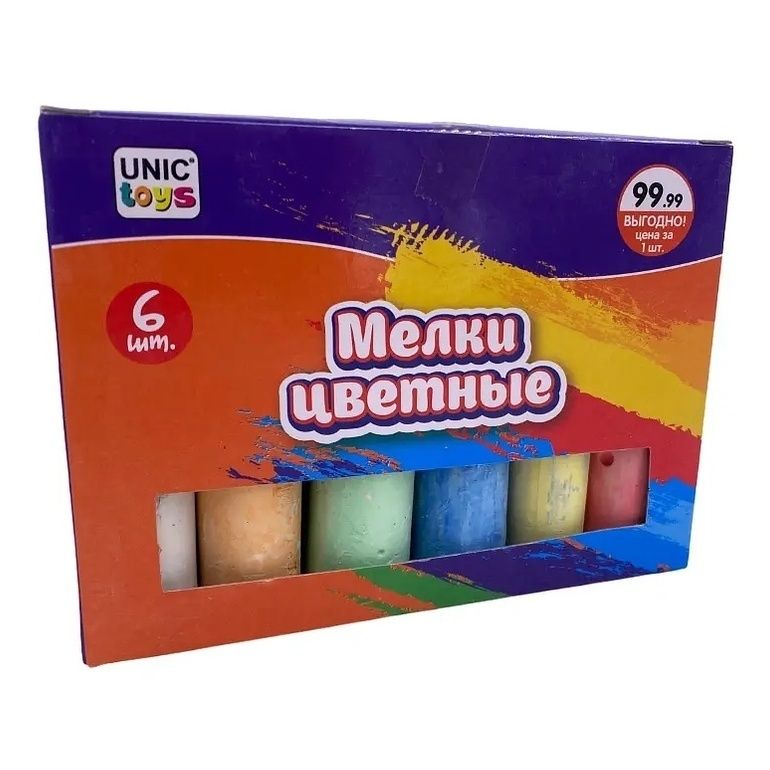 

Мелки цветные Unic Toys 6 шт