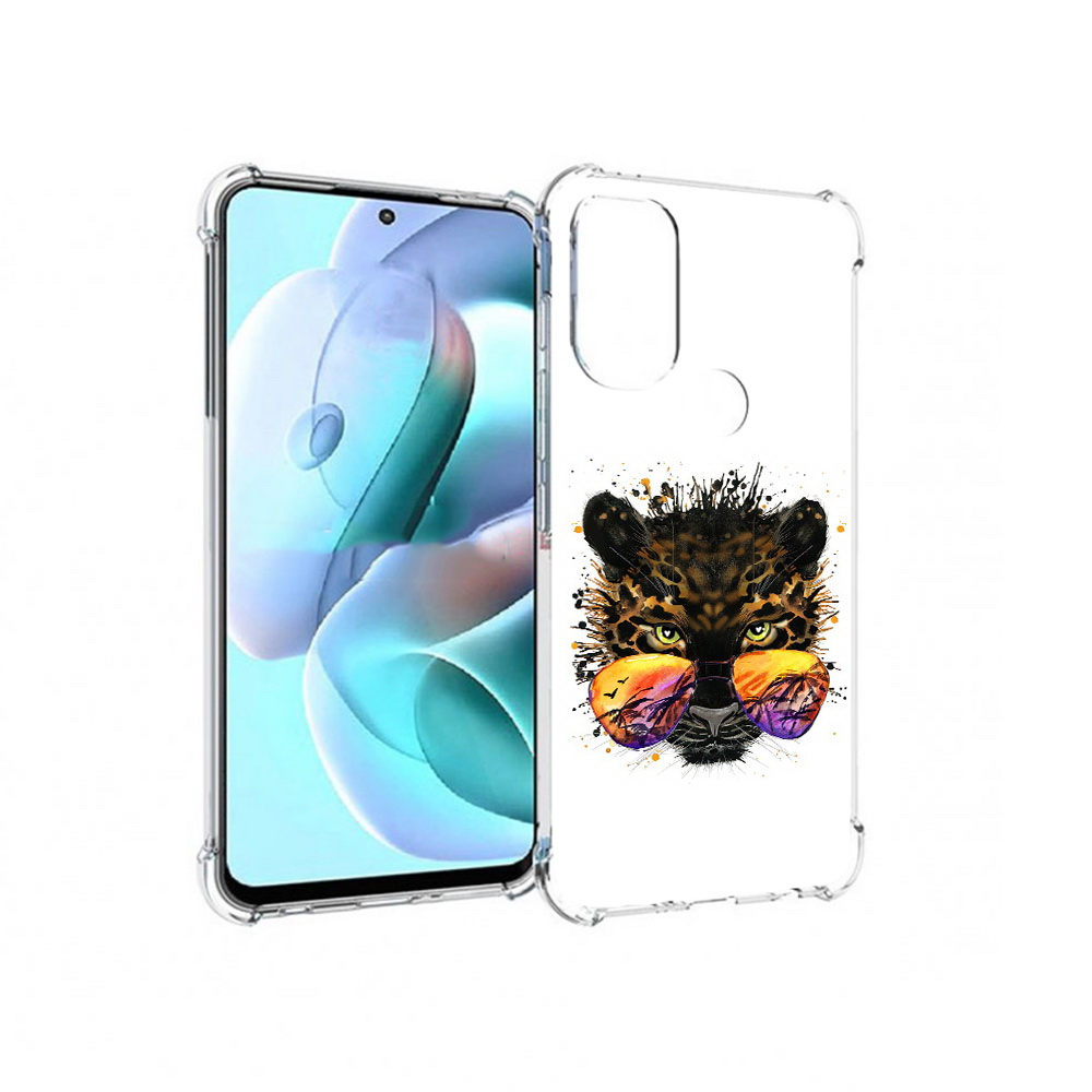 

Чехол MyPads Tocco для Motorola Moto G71 тропический леопард (PT227080.353.649), Прозрачный, Tocco
