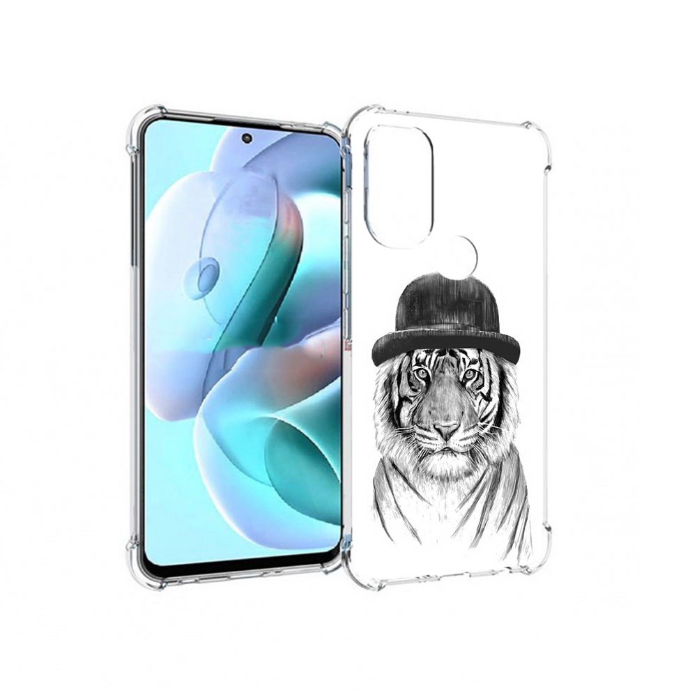 

Чехол MyPads Tocco для Motorola Moto G71 тигр британец (PT227080.353.641), Прозрачный, Tocco