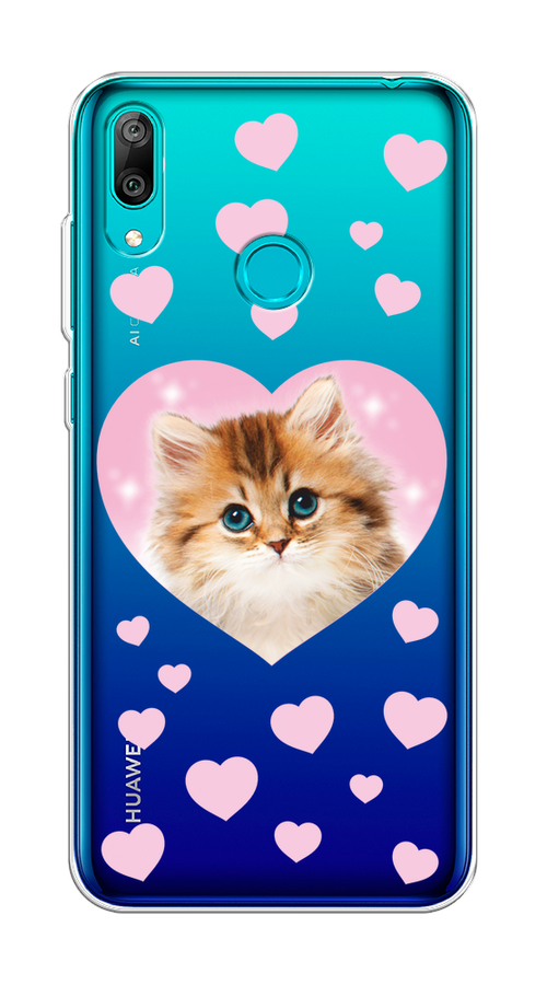 

Чехол на Huawei Y7 2019 "Котенок в сердце", 68450-1