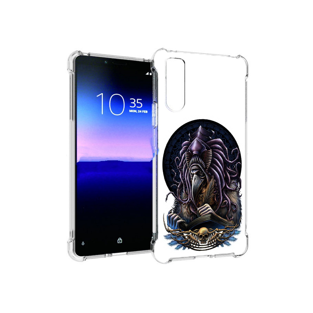 

Чехол MyPads Tocco для Sony Xperia 10 II умный ворон (PT158941.227.650), Прозрачный, Tocco