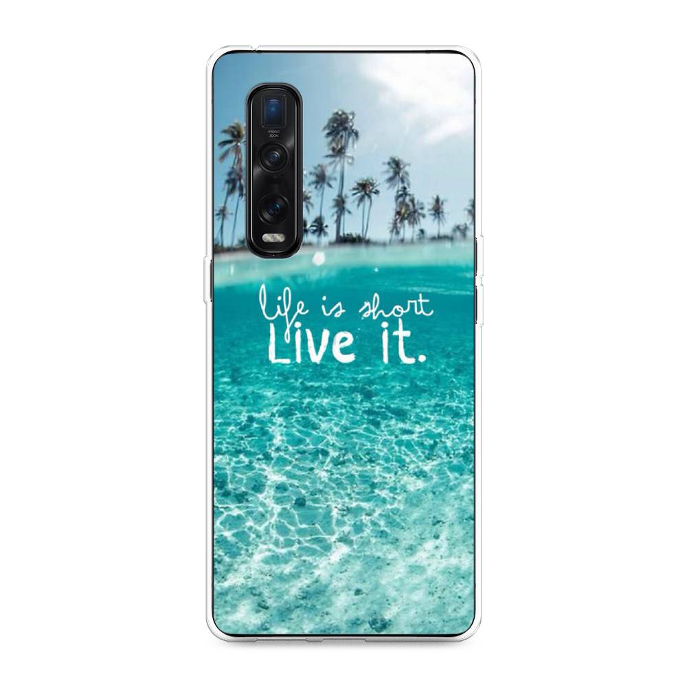 

Чехол Awog на Oppo Find X2 Pro "Live it", Разноцветный, 253350-7