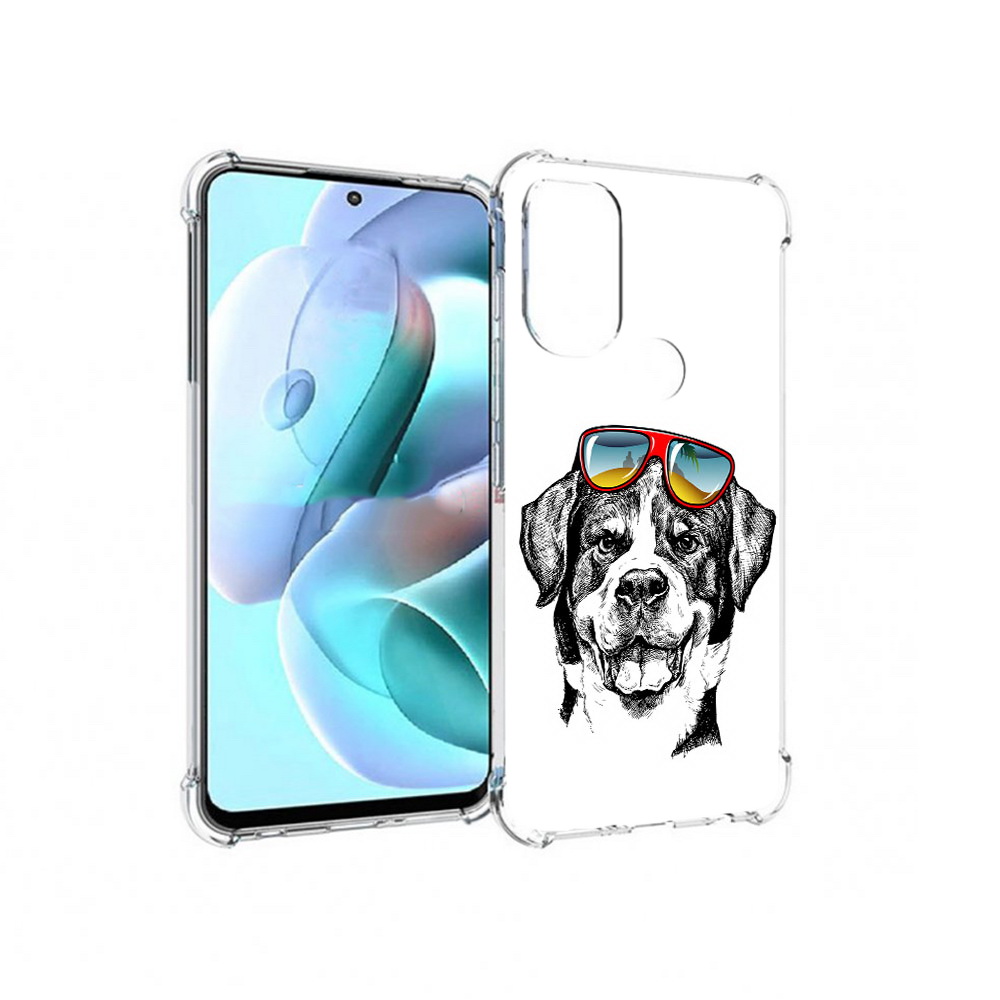 

Чехол MyPads Tocco для Motorola Moto G71 счастливая собака (PT227080.353.631), Прозрачный, Tocco