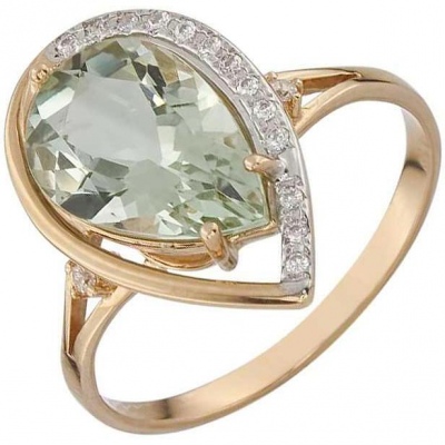 

Кольцо из красного золота с фианитом/аметистом р. 17,5 ALORIS Кольцо 1449АзКц, Кольцо 1449АзКц