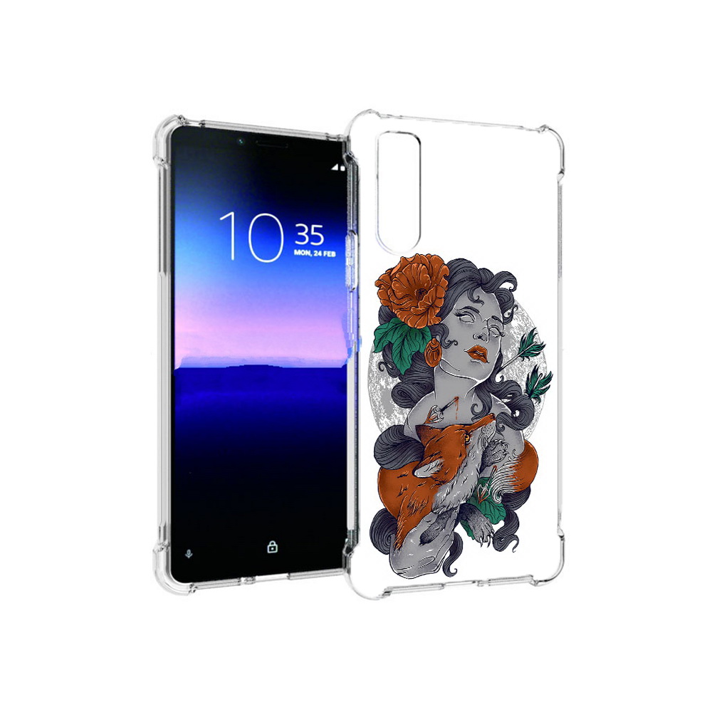 

Чехол MyPads Tocco для Sony Xperia 10 II темная девушка с лисой (PT158941.227.639), Прозрачный, Tocco