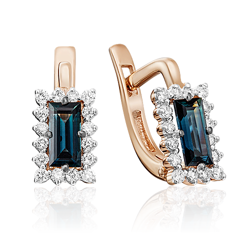 

Серьги из золота PLATINA jewelry 02-0904, сапфир/бриллиант, 02-0904