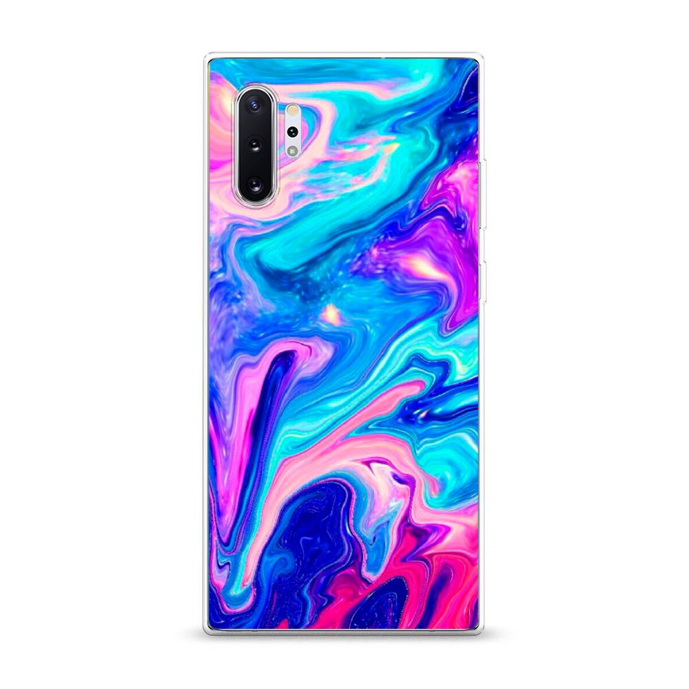 фото Силиконовый чехол "потеки краски" на samsung galaxy note 10 + awog