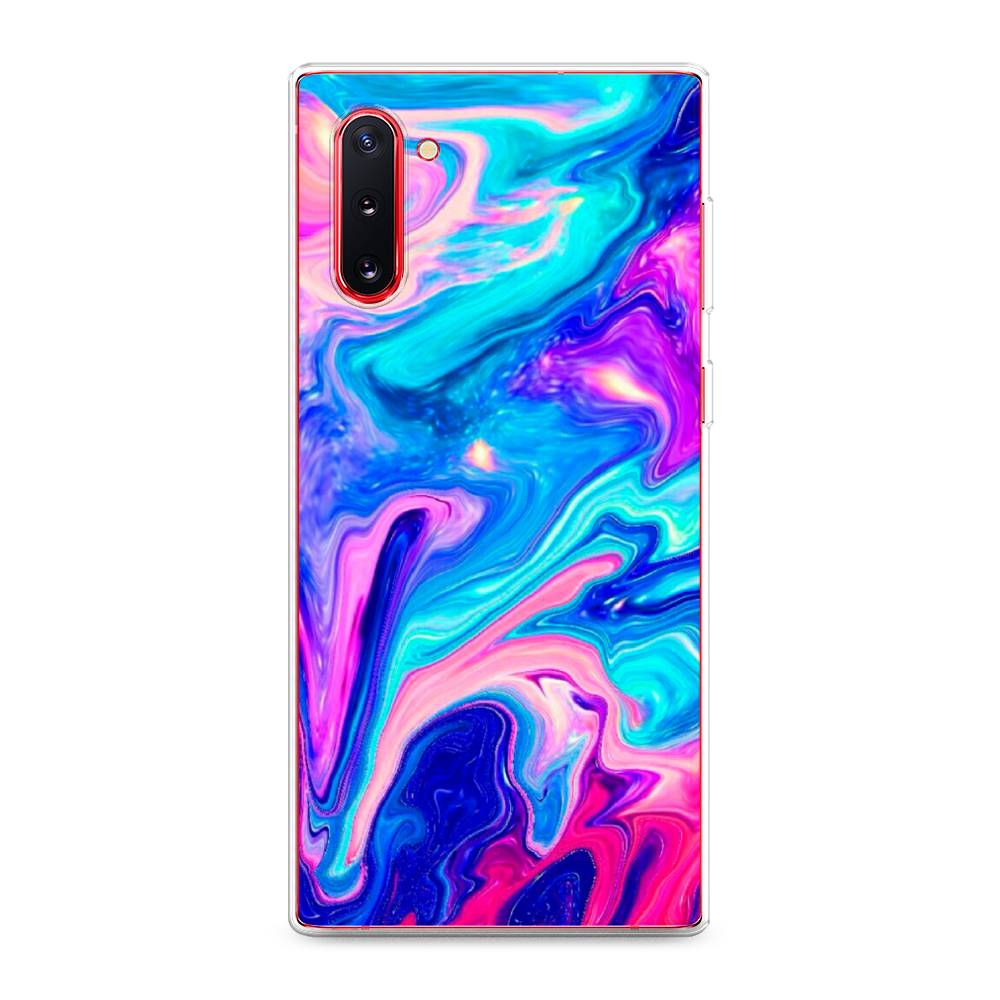 фото Силиконовый чехол "потеки краски" на samsung galaxy note 10 awog