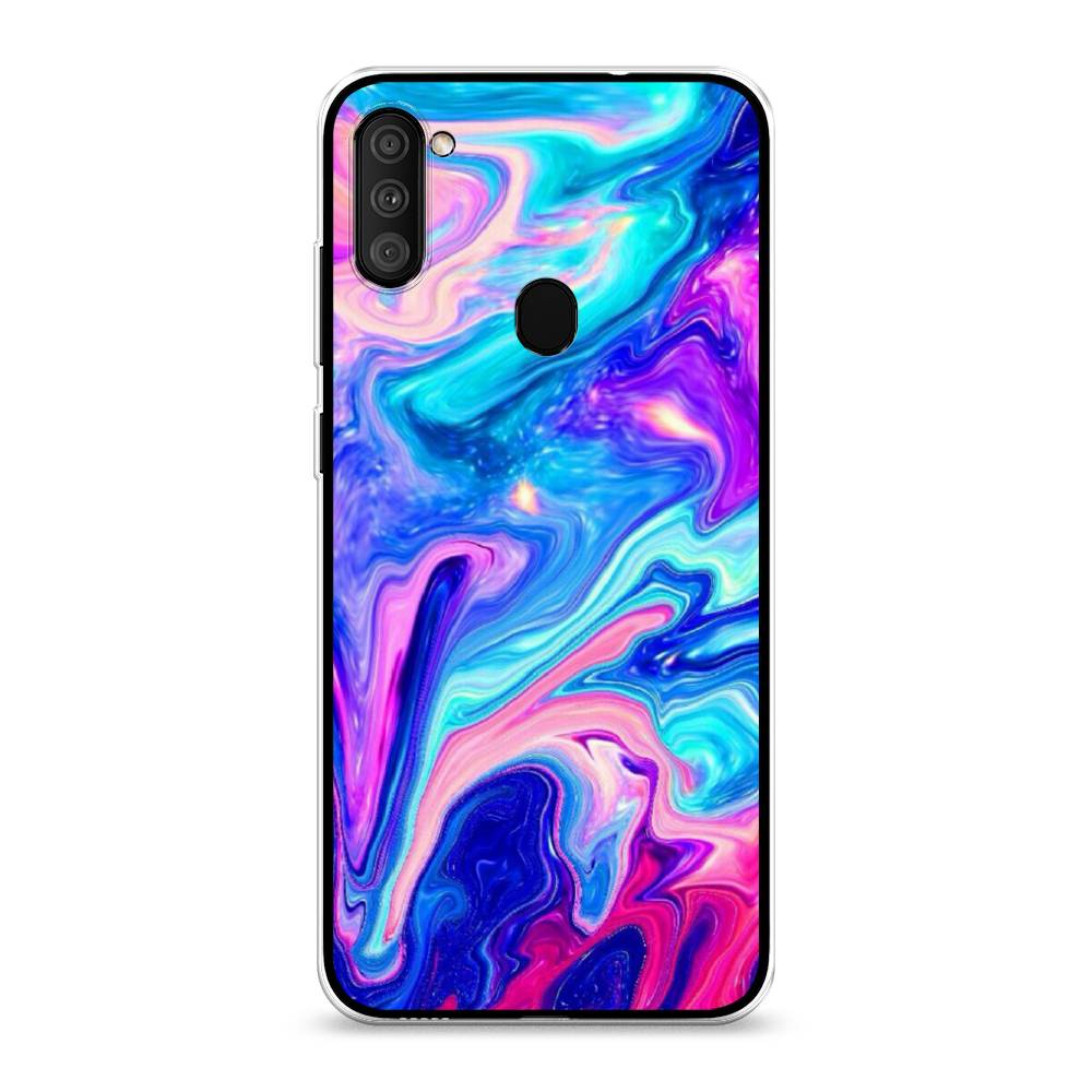 фото Силиконовый чехол "потеки краски" на samsung galaxy m11 awog