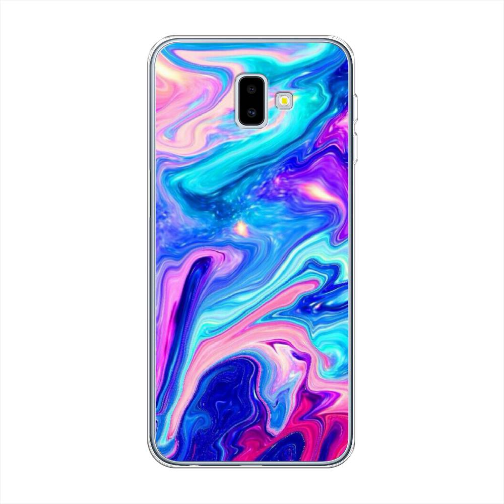 фото Силиконовый чехол "потеки краски" на samsung galaxy j6 + awog