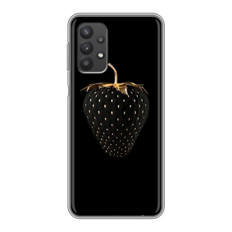 

Дизайнерский силиконовый чехол для Samsung Galaxy A32 Темная клубничка