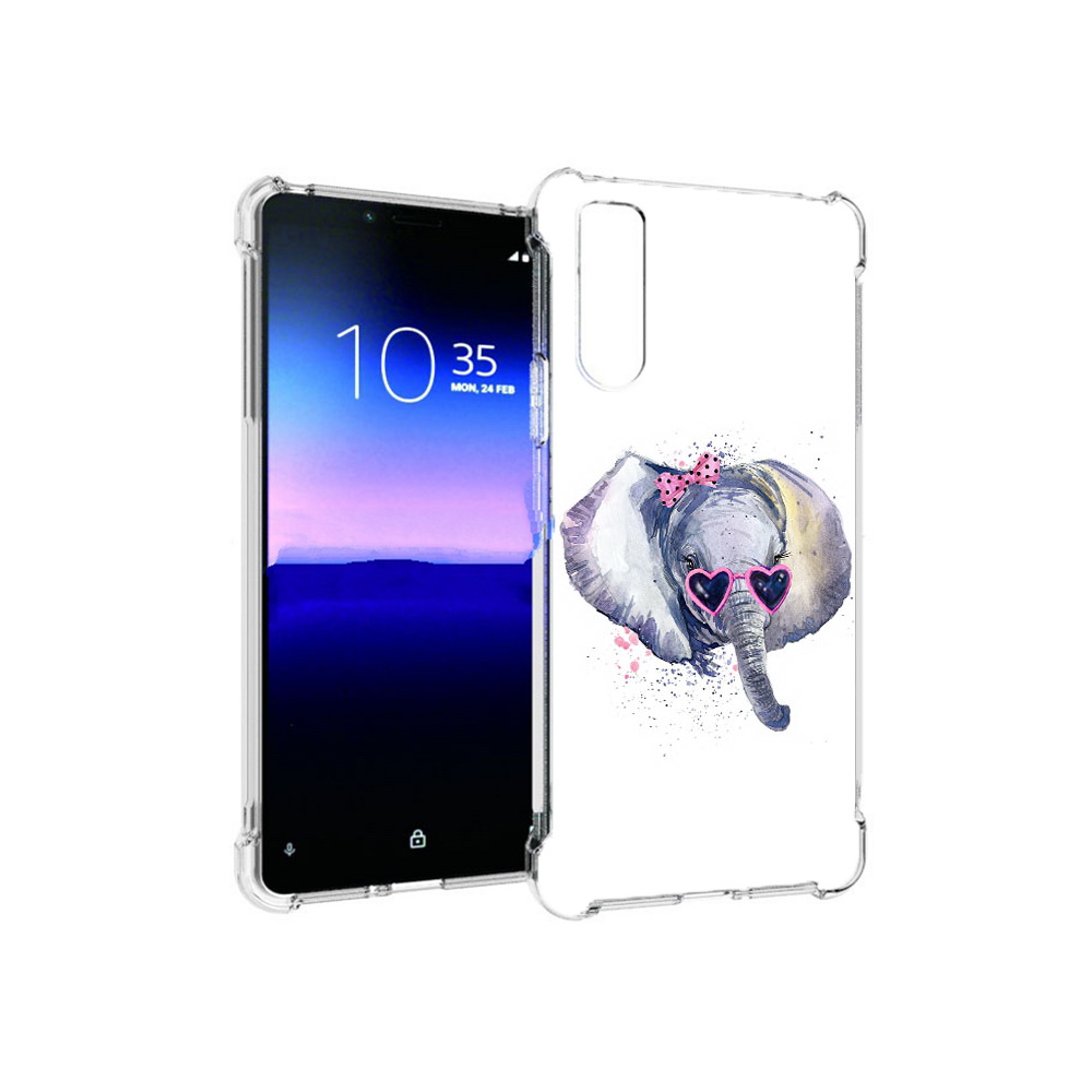 

Чехол MyPads Tocco для Sony Xperia 10 II слоник в очках (PT158941.227.608), Прозрачный, Tocco