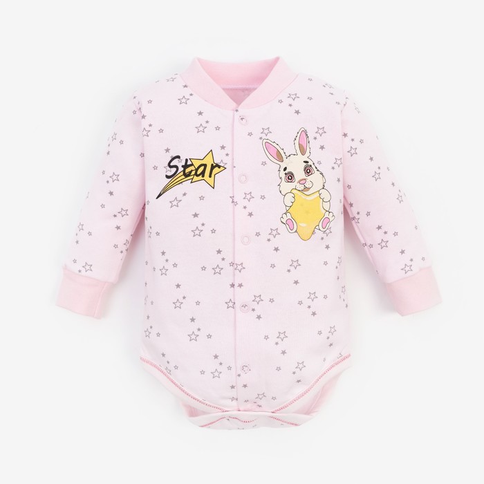 

Боди для девочки Si baby Заяц, цвет розовый, рост 80 см, 93