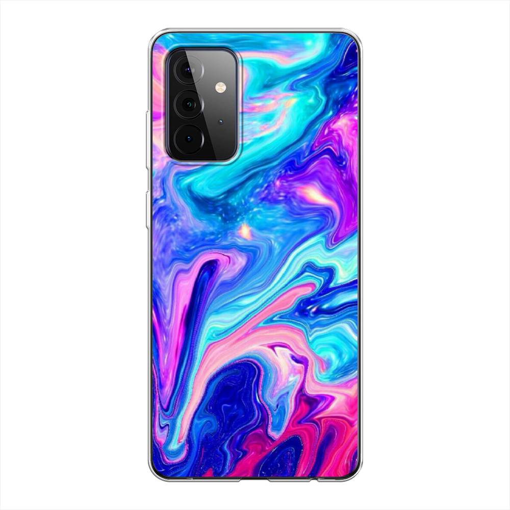 фото Силиконовый чехол "потеки краски" на samsung galaxy a72 awog