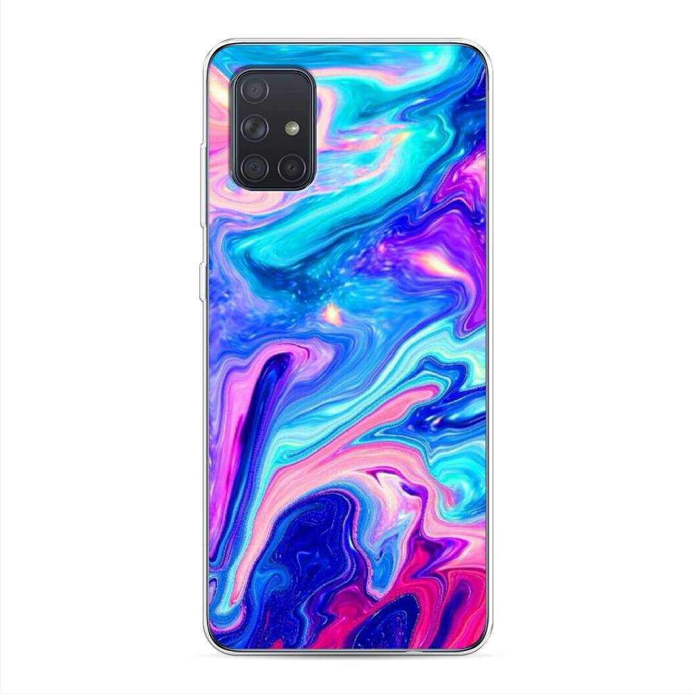фото Силиконовый чехол "потеки краски" на samsung galaxy a71 awog