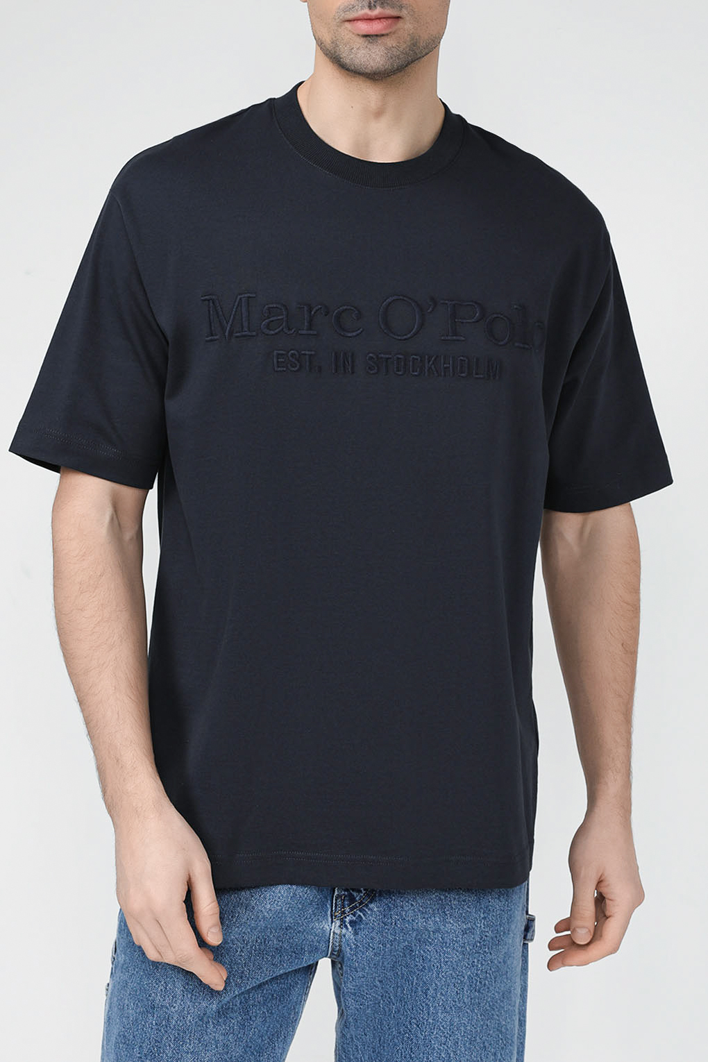 

Футболка мужская Marc O'Polo 421208351572 синяя L, Синий, 421208351572