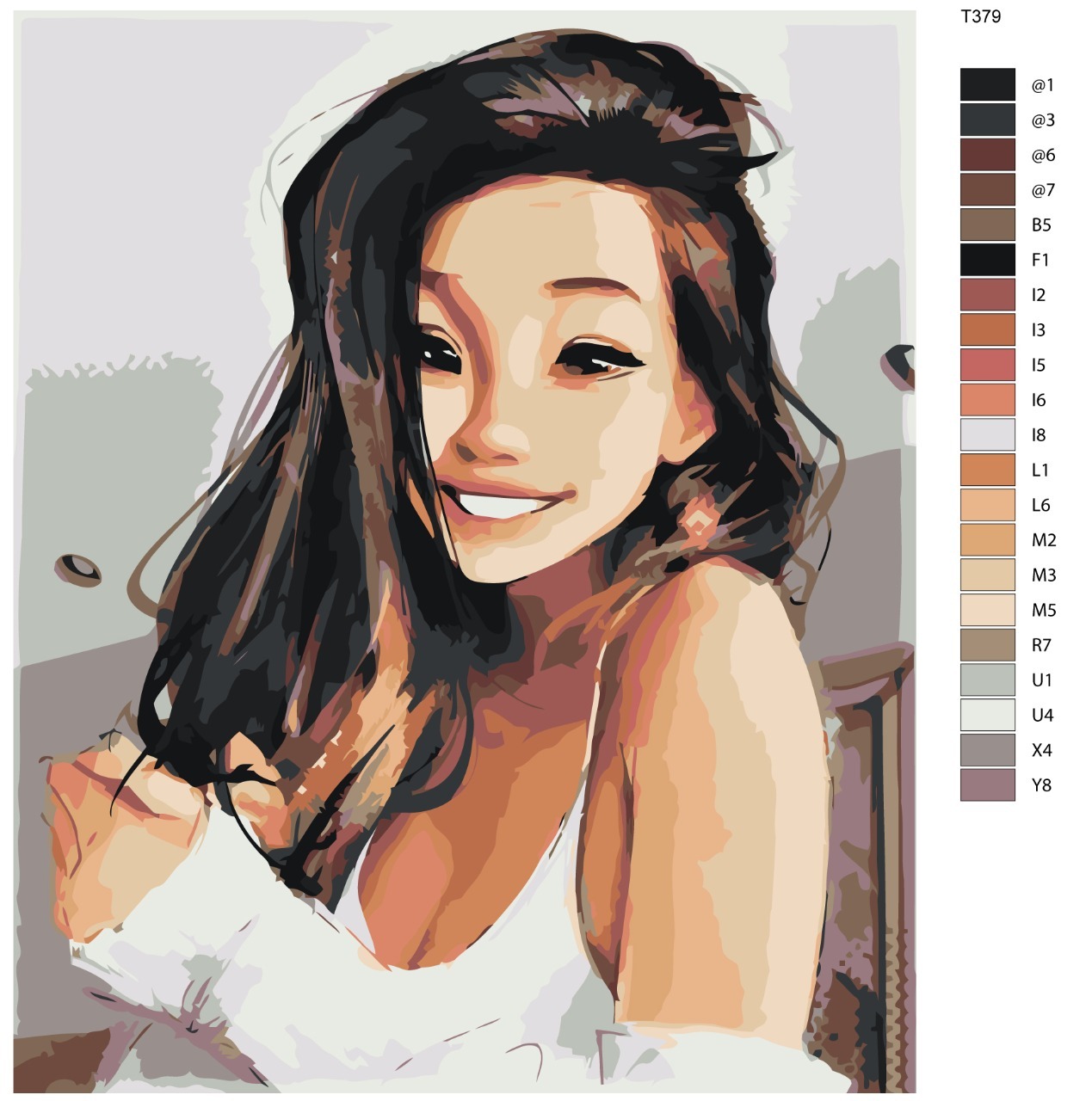 

Картина по номерам BRUSHES-PAINTS Т379, Радостная девушка