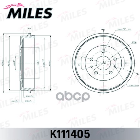 

Барабан Тормозной Ford Focus Ii/C-Max (Trw Db4392) K111405 Miles арт. K111405