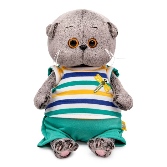 фото Мягкая игрушка «басик baby в костюмчике со стрекозой», 20 см nobrand