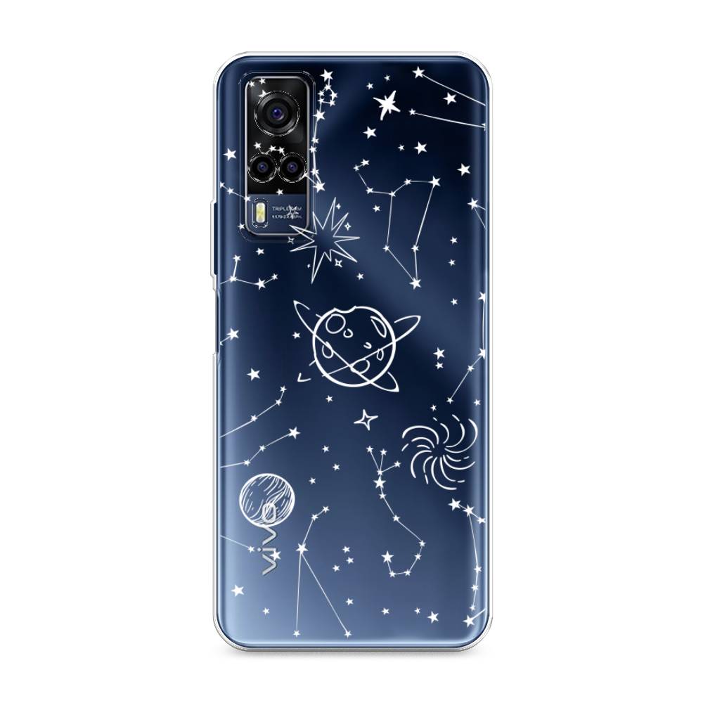 

Чехол на Vivo Y53s 4G "Планеты в космосе", Белый, 264950-2