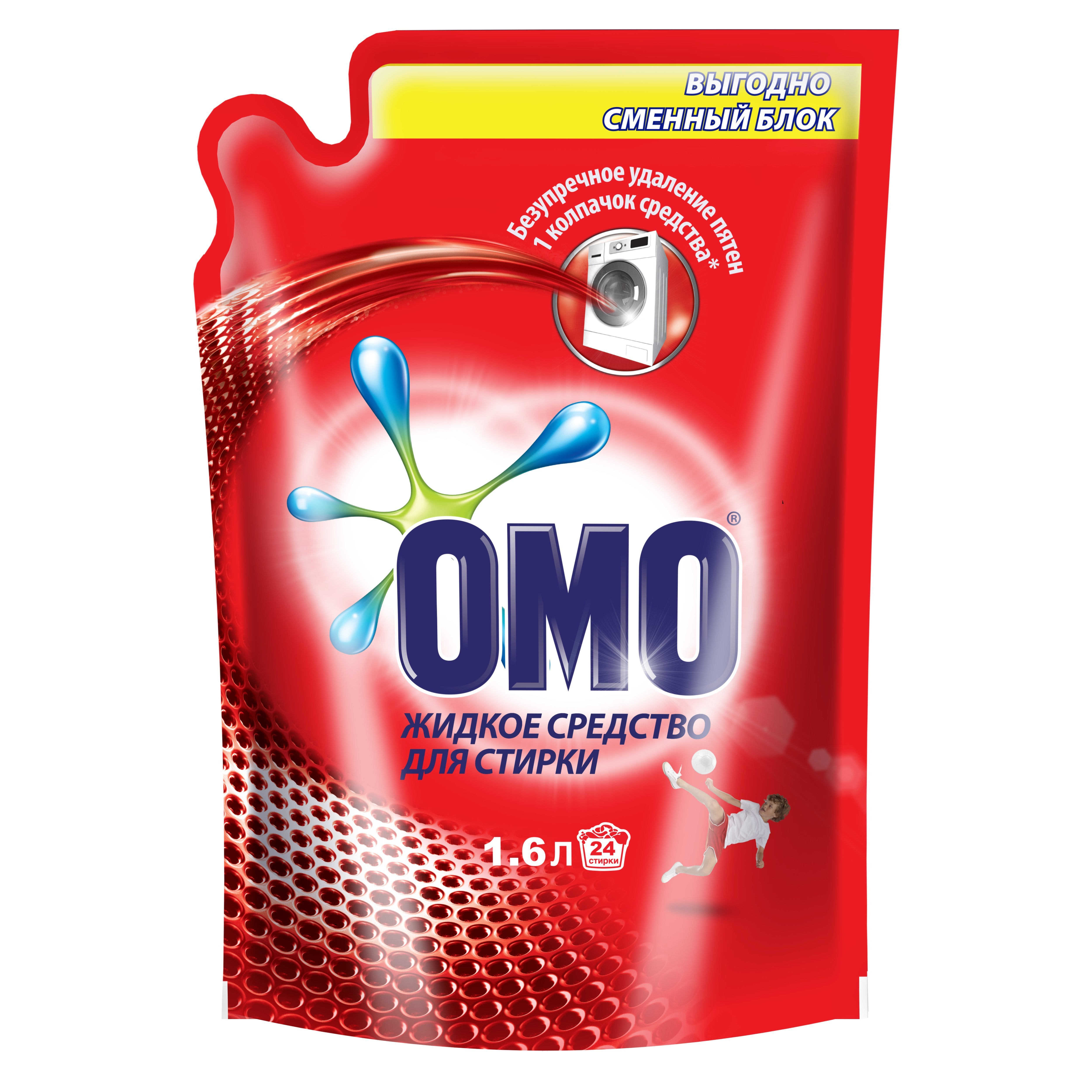 OMO Red, гель для стирки, мягкая упаковка, 1.6 л.