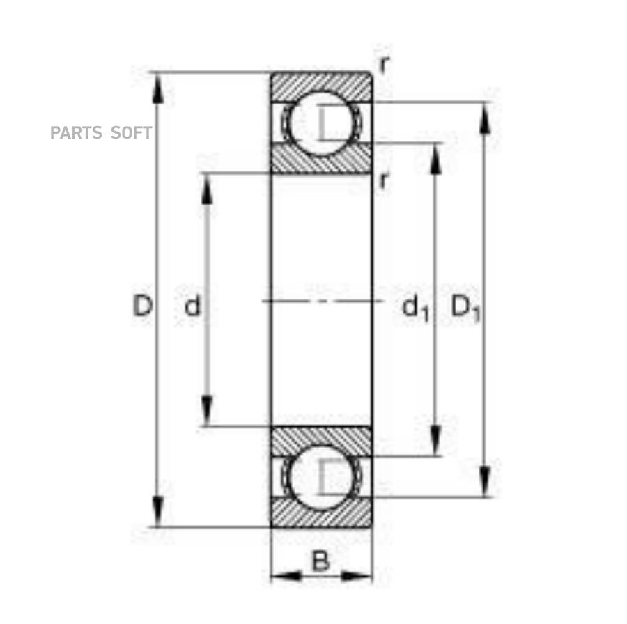 

Подшипник Кпп Nsk 6232DDUC3