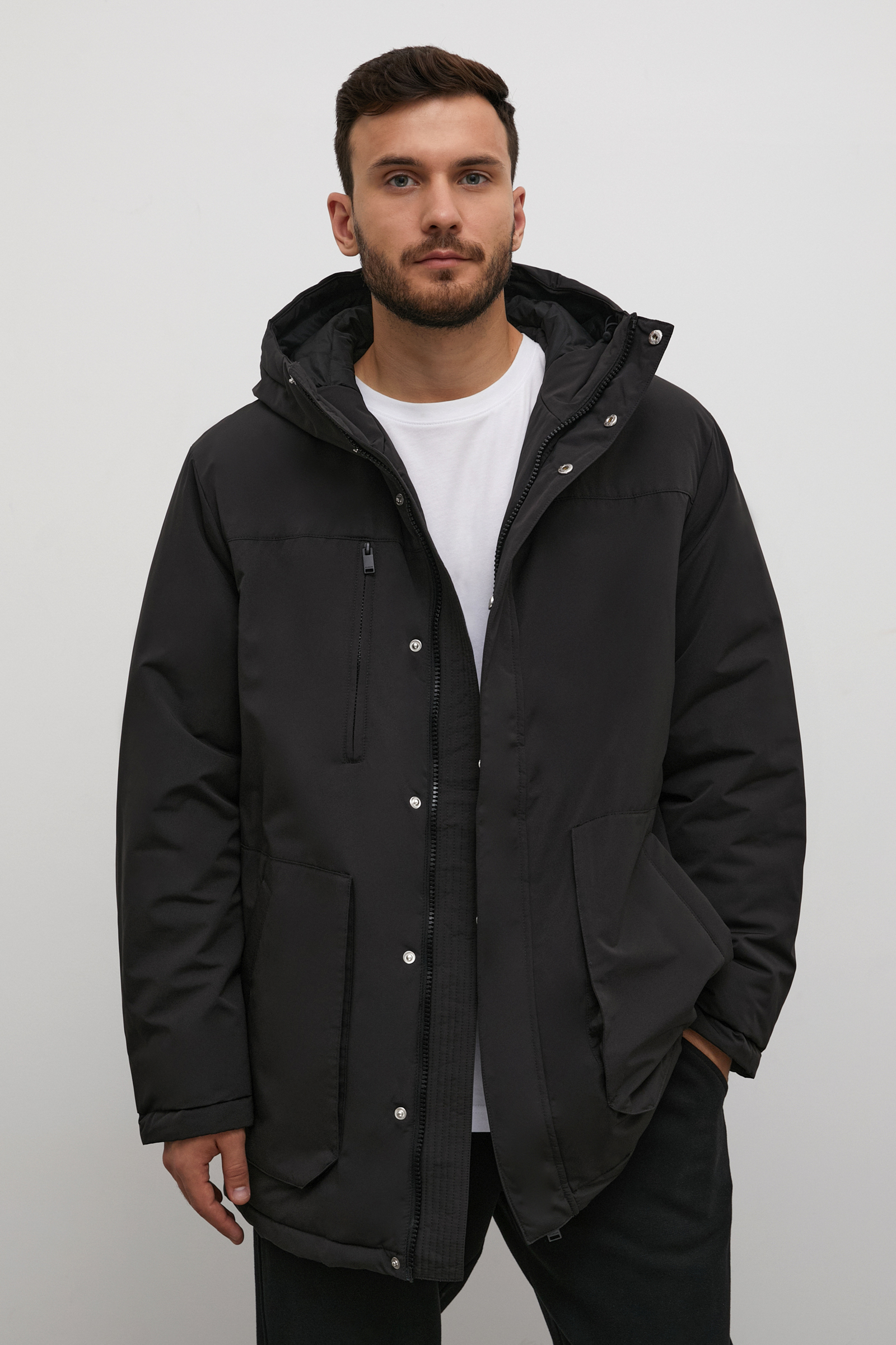 

Куртка мужская Finn Flare FAC22036B черная 3XL, Черный, FAC22036B