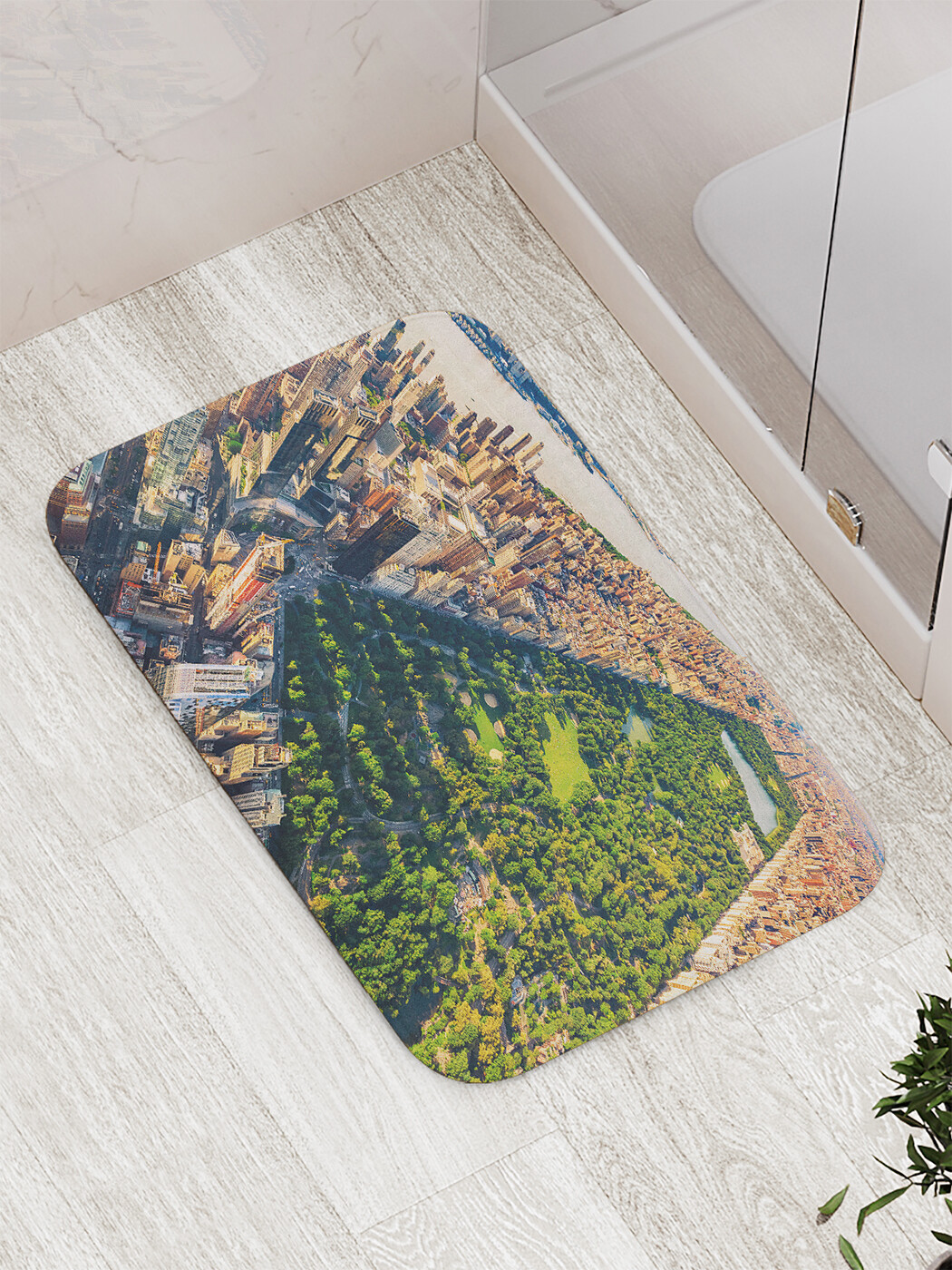 

Коврик противоскользящий JoyArty "Парк в городе" для ванной, сауны, бассейна, 77х52 см, Парк в городе
