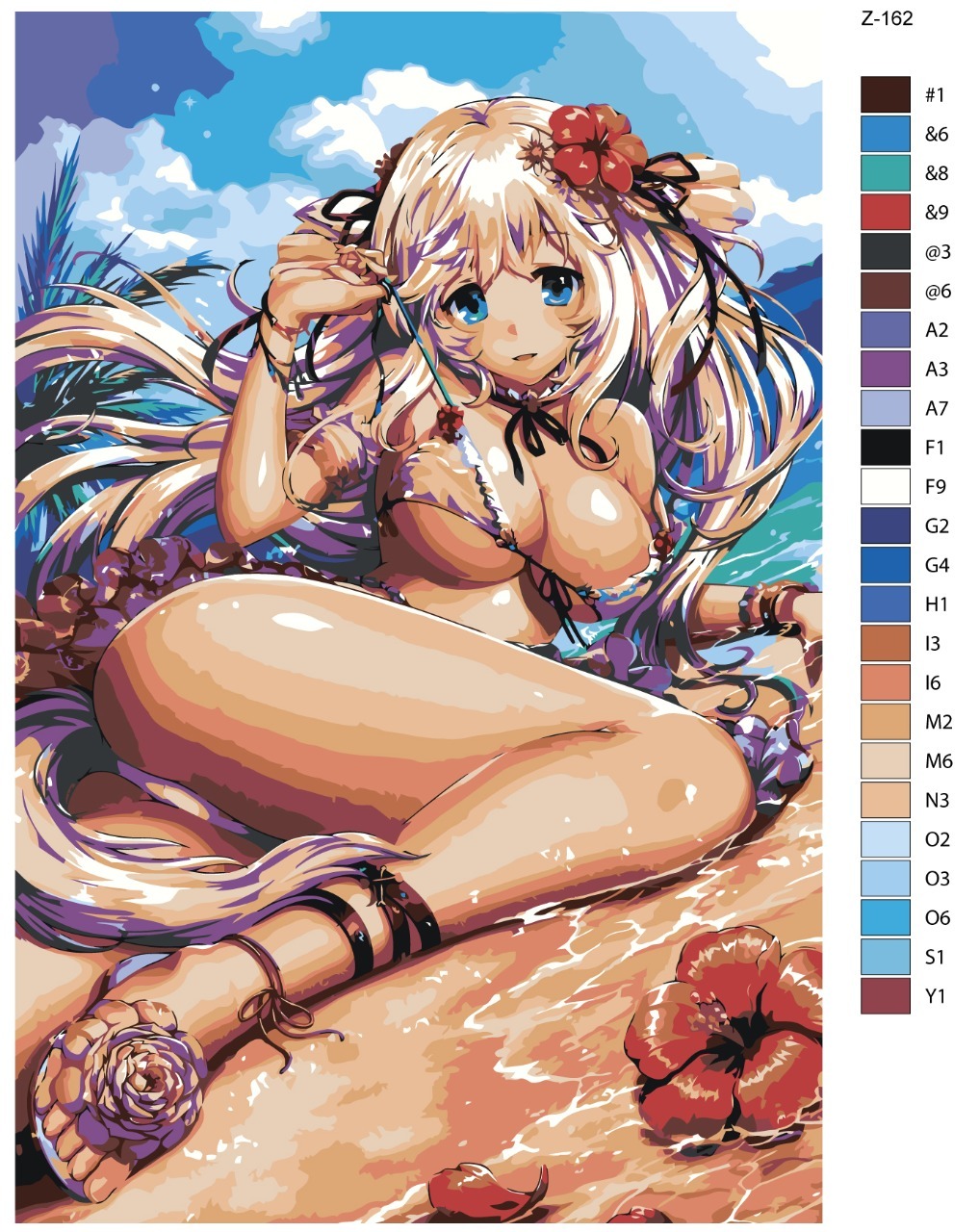 

Картина по номерам BRUSHES-PAINTS Z-162, Соблазняющая девушка на пляже