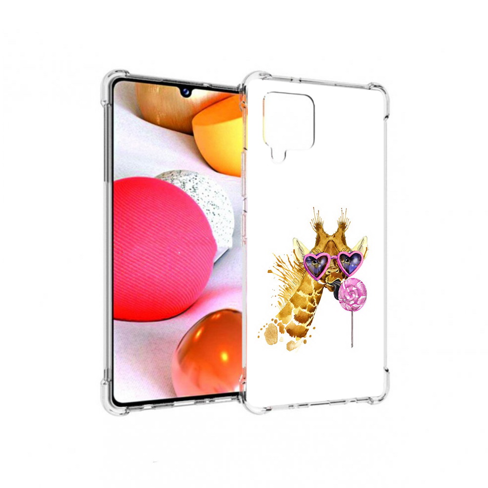

Чехол MyPads Tocco для Samsung Galaxy A42 акварельный жираф (PT226910.539.217), Прозрачный, Tocco