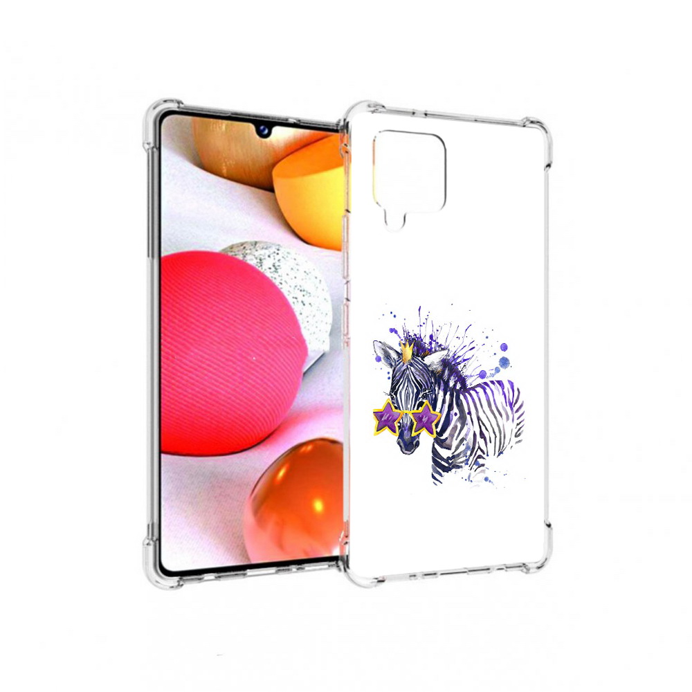 

Чехол MyPads Tocco для Samsung Galaxy A42 акварельная зебра (PT226910.539.215), Прозрачный, Tocco