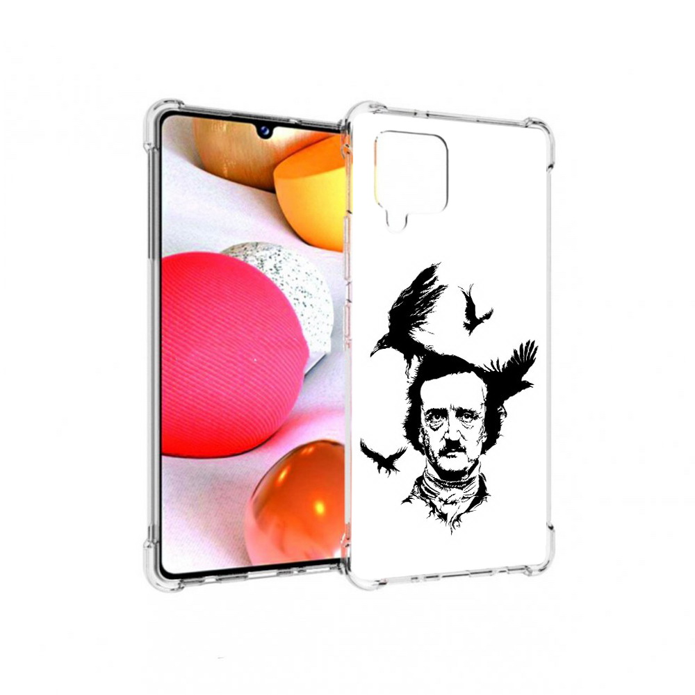 

Чехол MyPads Tocco для Samsung Galaxy A42 Эдгар Аллан черно белый (PT226910.539.204), Прозрачный, Tocco