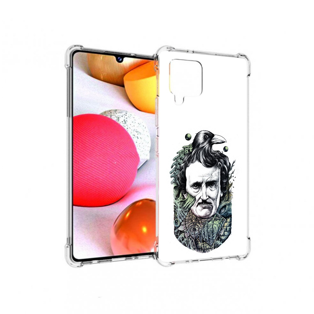 

Чехол MyPads Tocco для Samsung Galaxy A42 Эдгар Аллан с вороном (PT226910.539.203), Прозрачный, Tocco