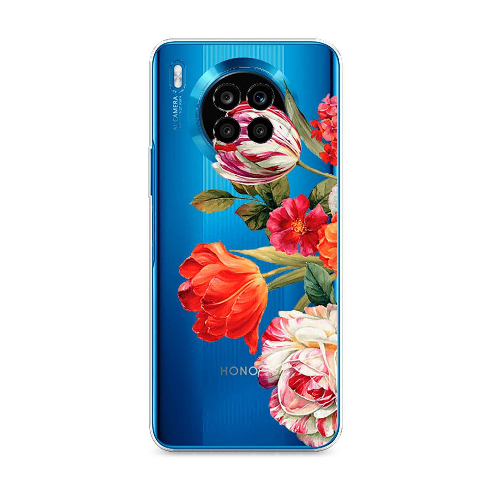 

Чехол Awog на Honor 50 Lite "Весенний букет", Красный;розовый;зеленый, 6106450-8