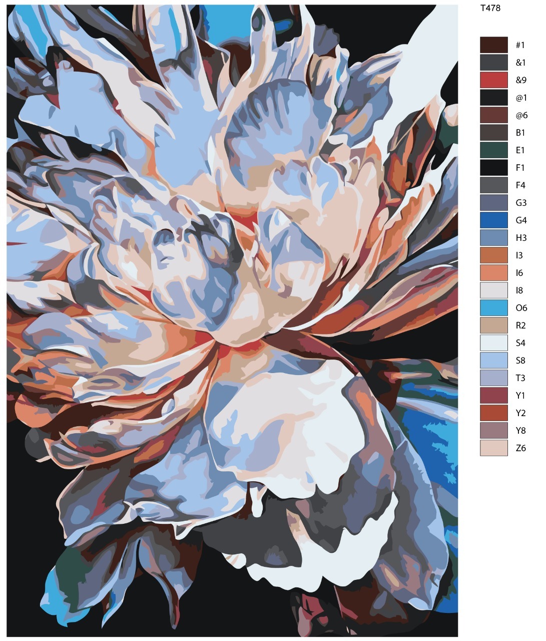 

Картина по номерам BRUSHES-PAINTS T478, Голубая гортензия