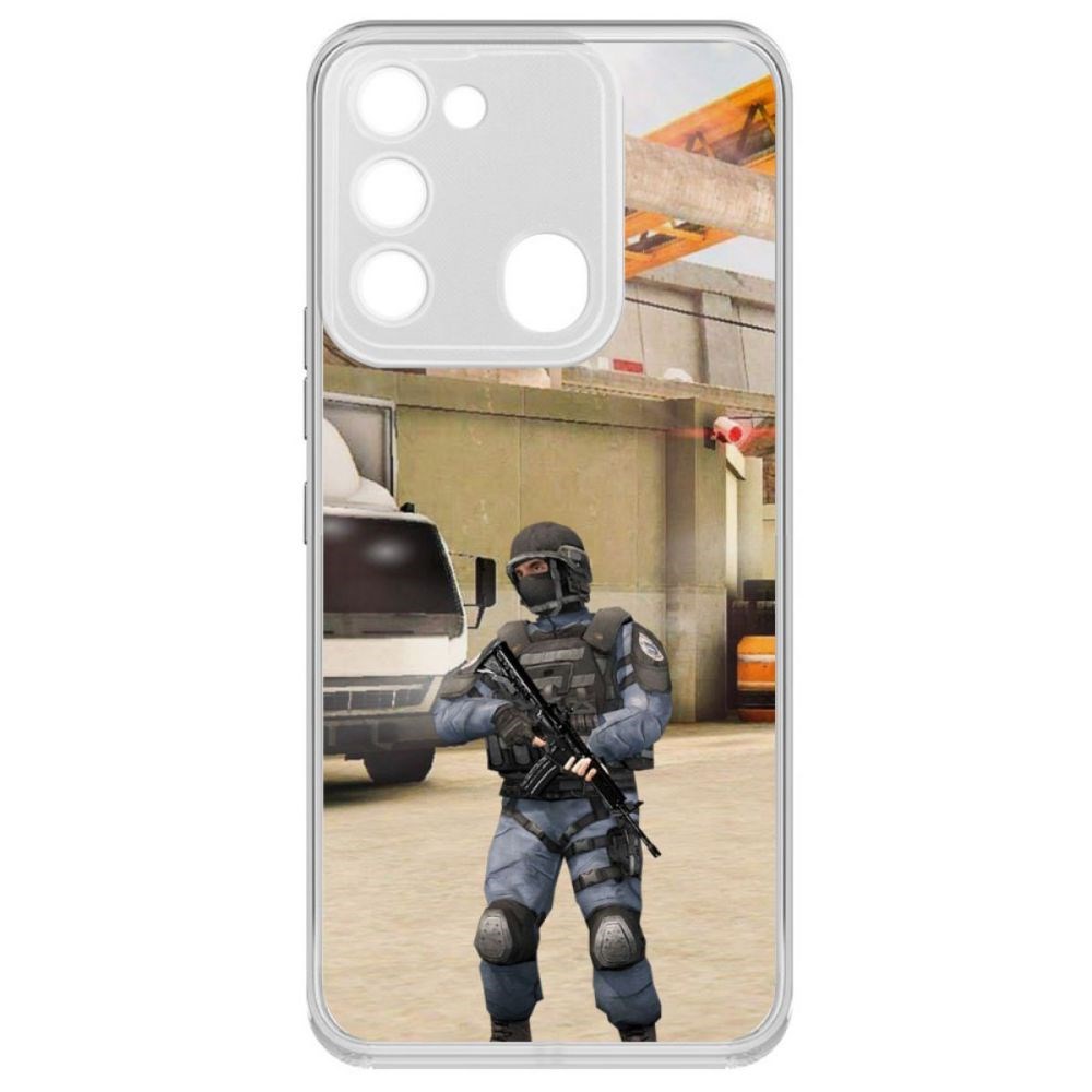 

Чехол-накладка Krutoff Cтандофф 2 (Standoff 2) - GIGN для Tecno Spark Go 2022, Прозрачный