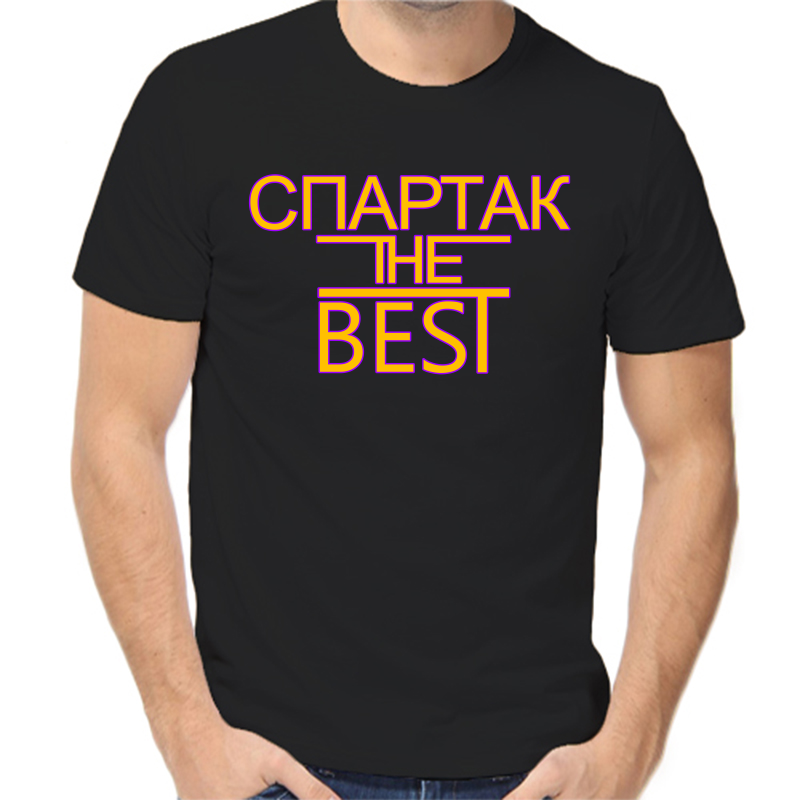 

Футболка мужская черная 46 р-р спартак the best, Черный, fm_spartak_the_best