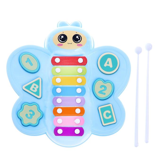 

Музыкальная игрушка металлофон «Бабочка», с сортером, цвета МИКС