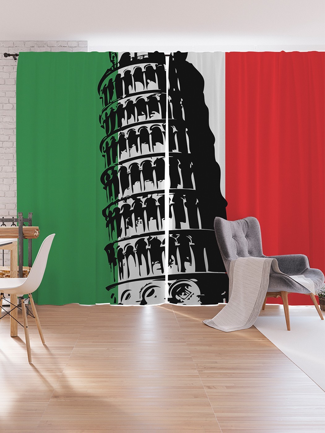 

Шторы под лён JoyArty "Итальянская Пиза", серия Oxford DeLux, 340х265 см, Итальянская Пиза